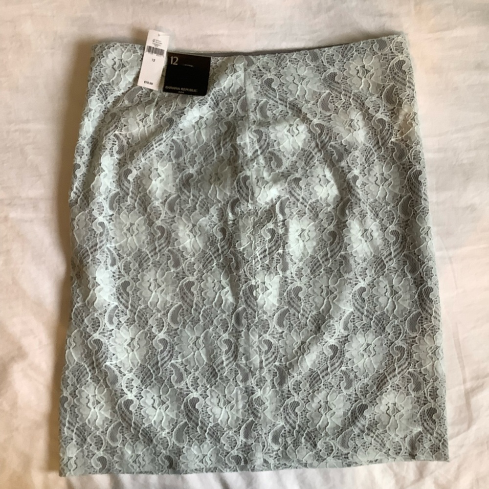 Banana Republic blue/grey lace short skirt